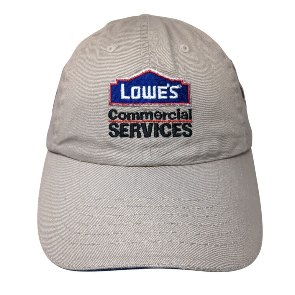 Lowes Commercial Services Strapback Hat Brown OS Adjustable Embroidered 6 Panel